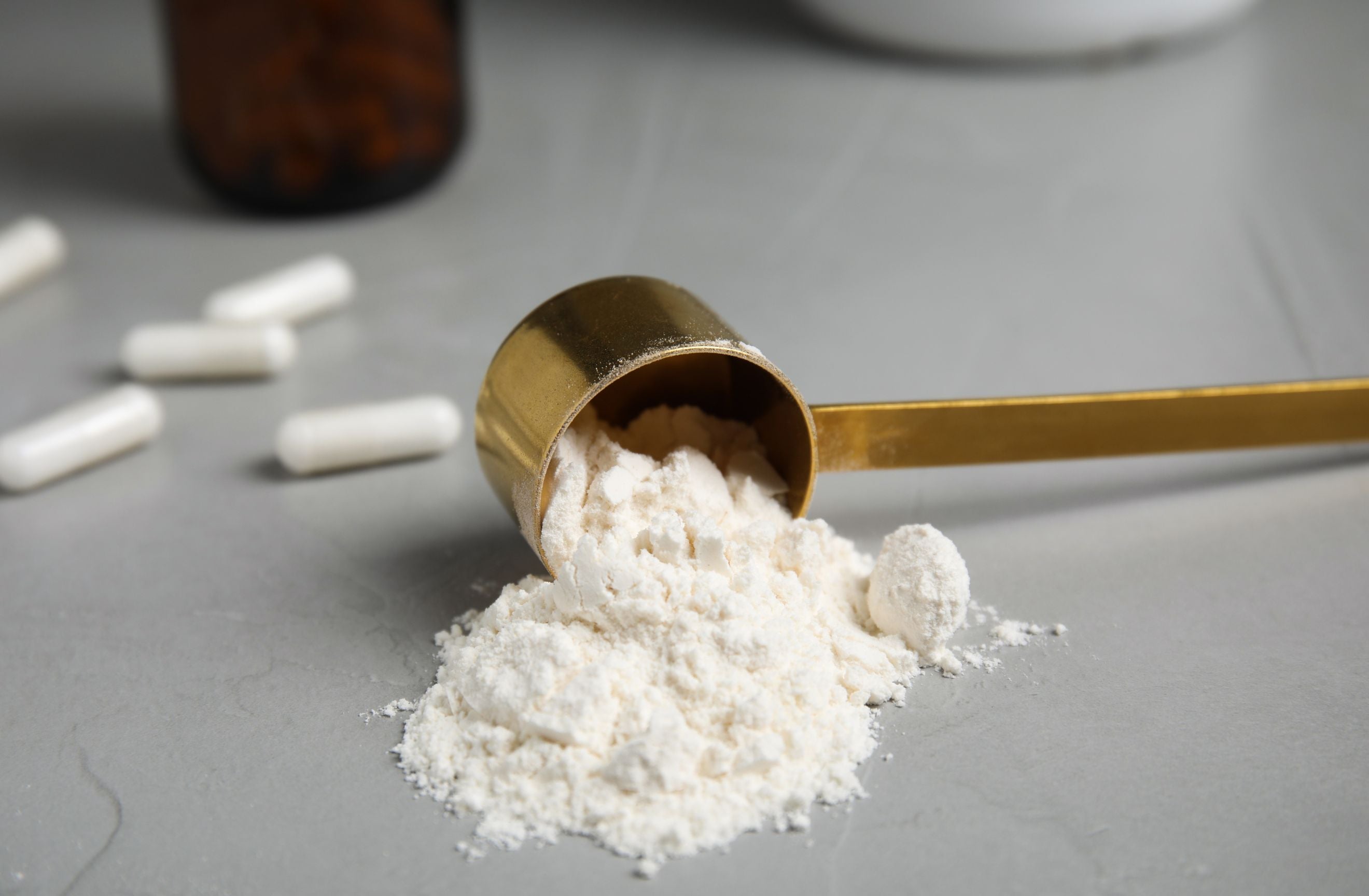 Collagen peptides powder and capsules